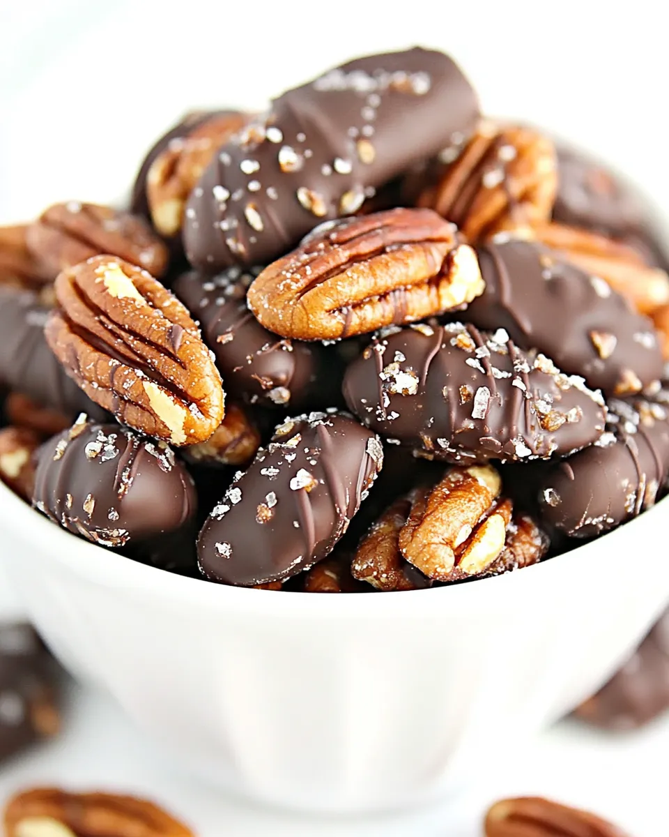 Classic Chocolate Dipped Pecans Recipe image