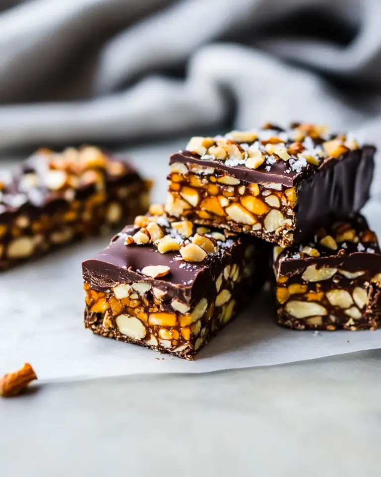 Tasty Chocolate Dunked Salted Honey Nut Bars. image