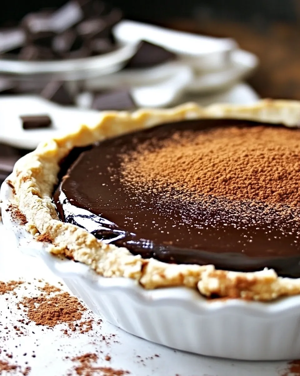 Easy Chocolate Espresso Ganache Pie Recipe shot