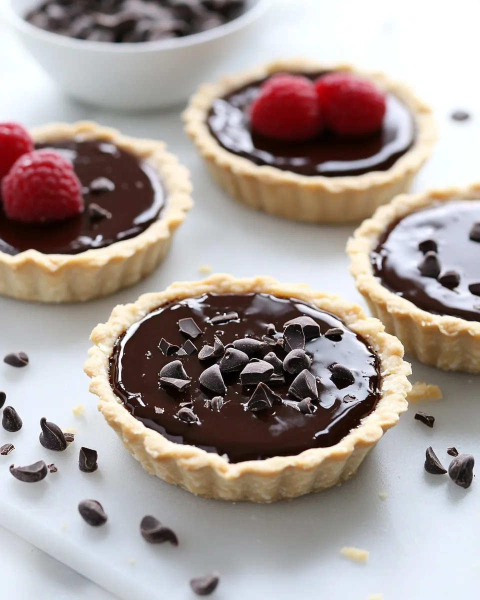 Homemade Chocolate Ganache Tarts photo