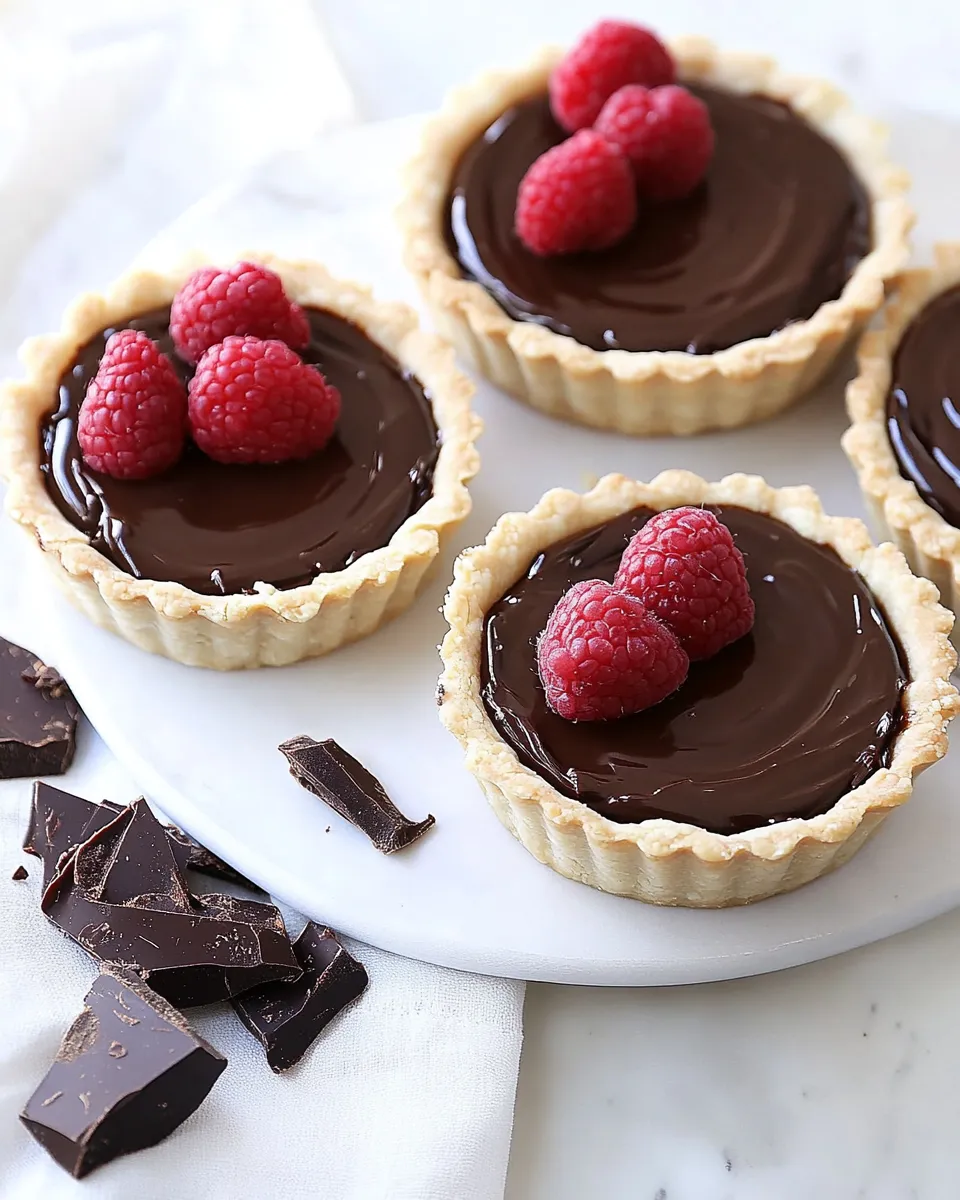Classic Chocolate Ganache Tarts image