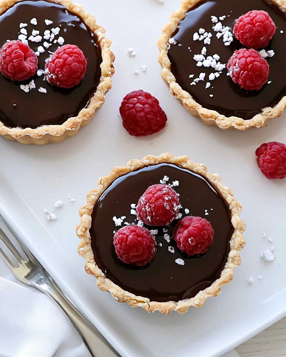 Easy Chocolate Ganache Tarts recipe photo