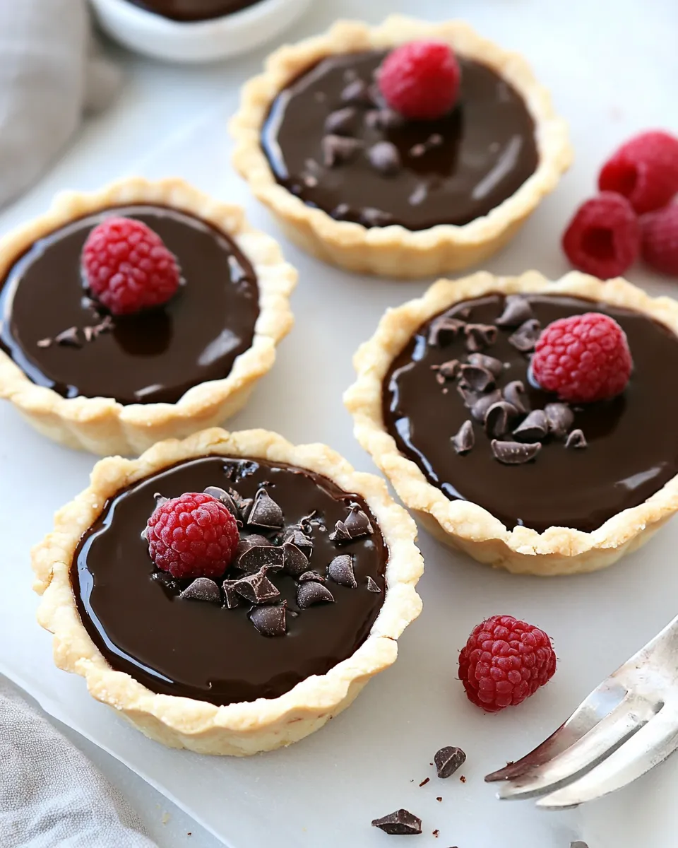 Delicious Chocolate Ganache Tarts shot