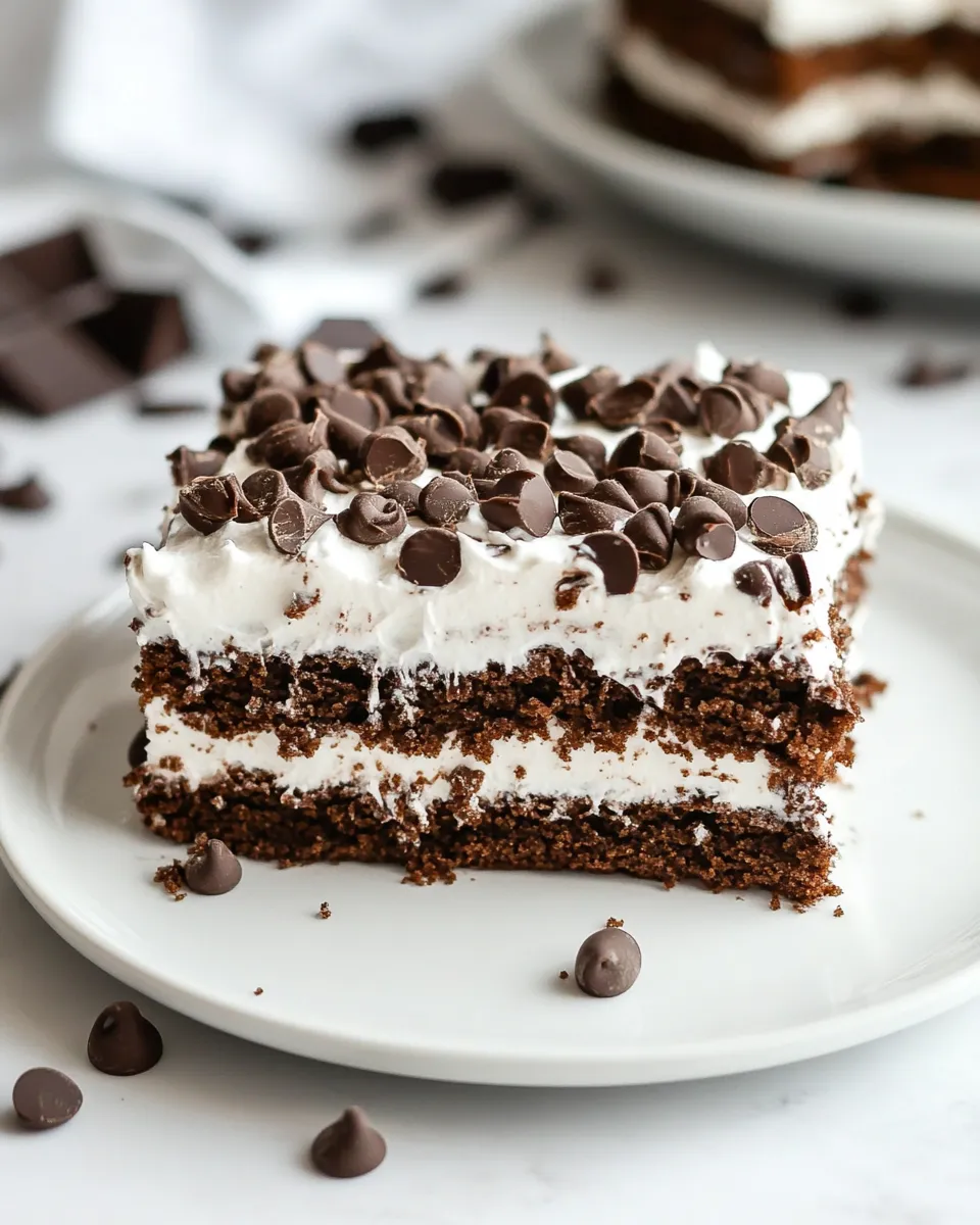 Delicious Chocolate Icebox Cake shot