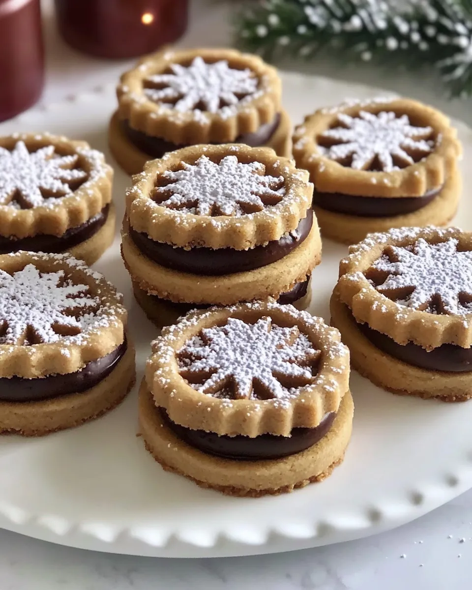 Homemade Chocolate Linzer Cookies photo