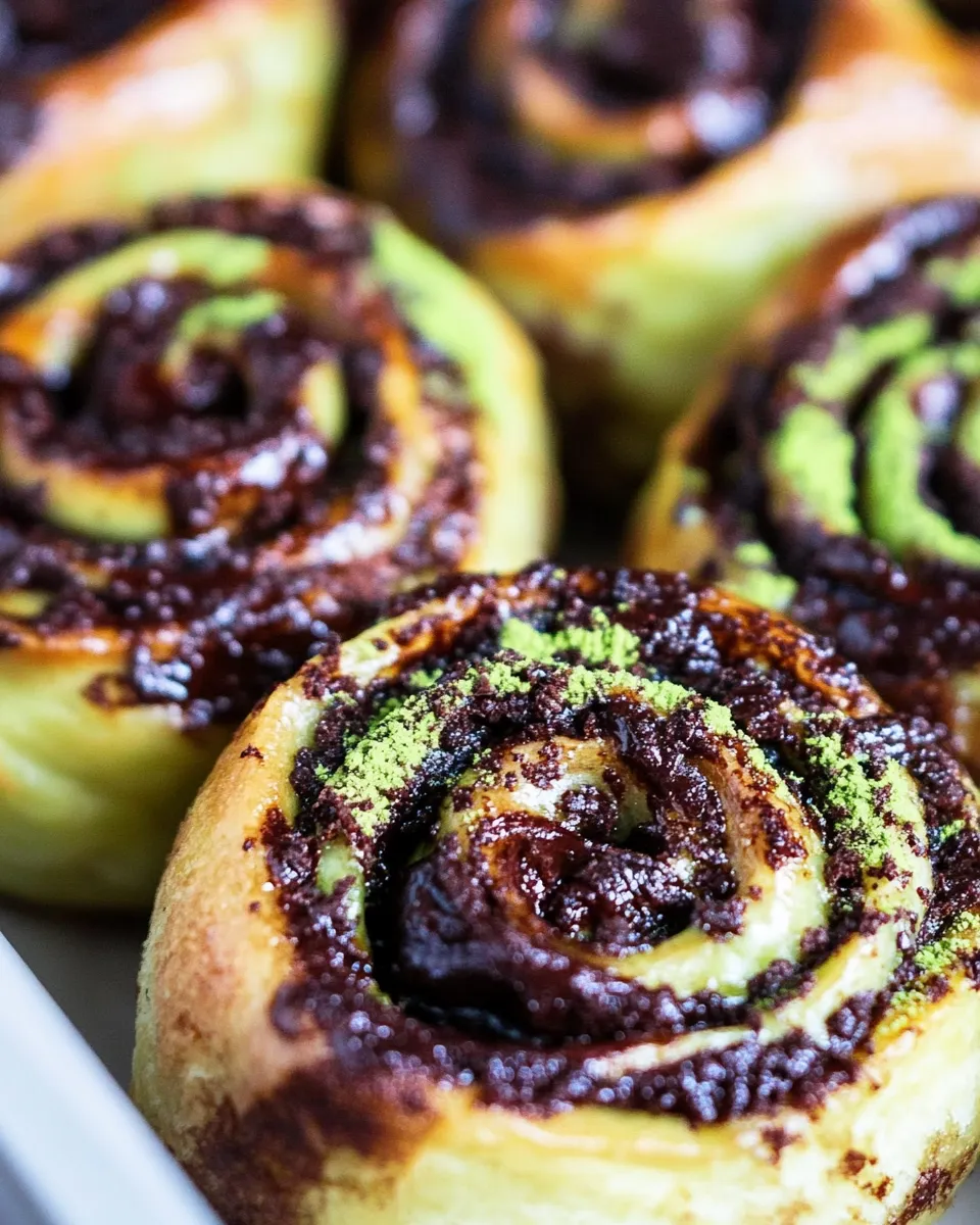 Easy Chocolate Matcha Sticky Buns recipe photo