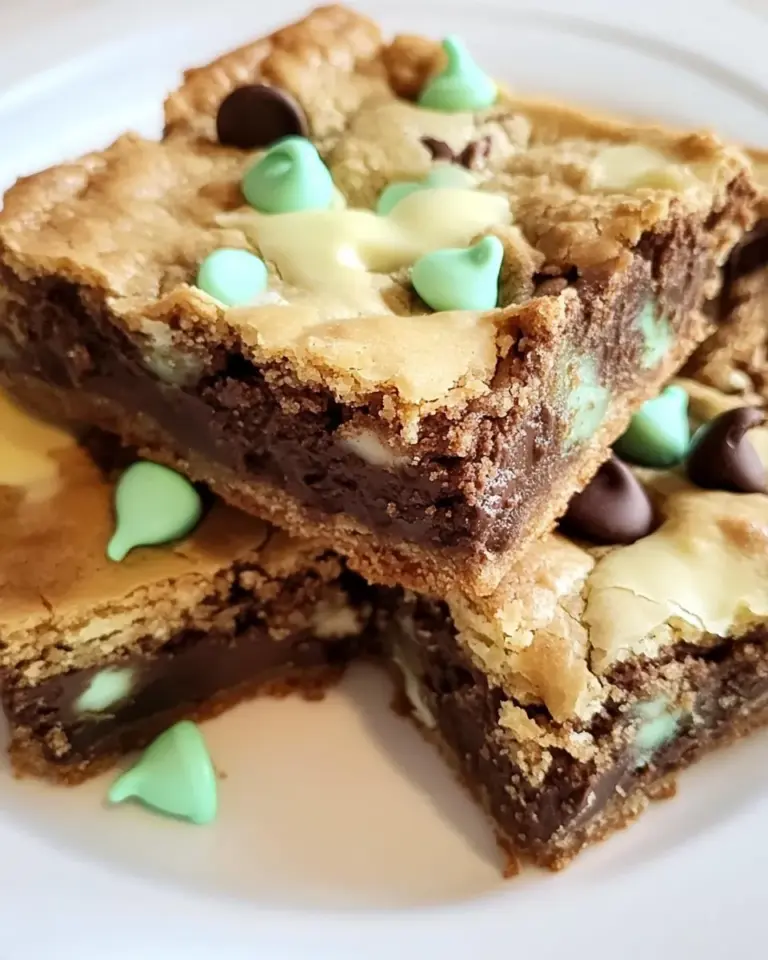 Homemade Chocolate Mint Cookie Bars photo