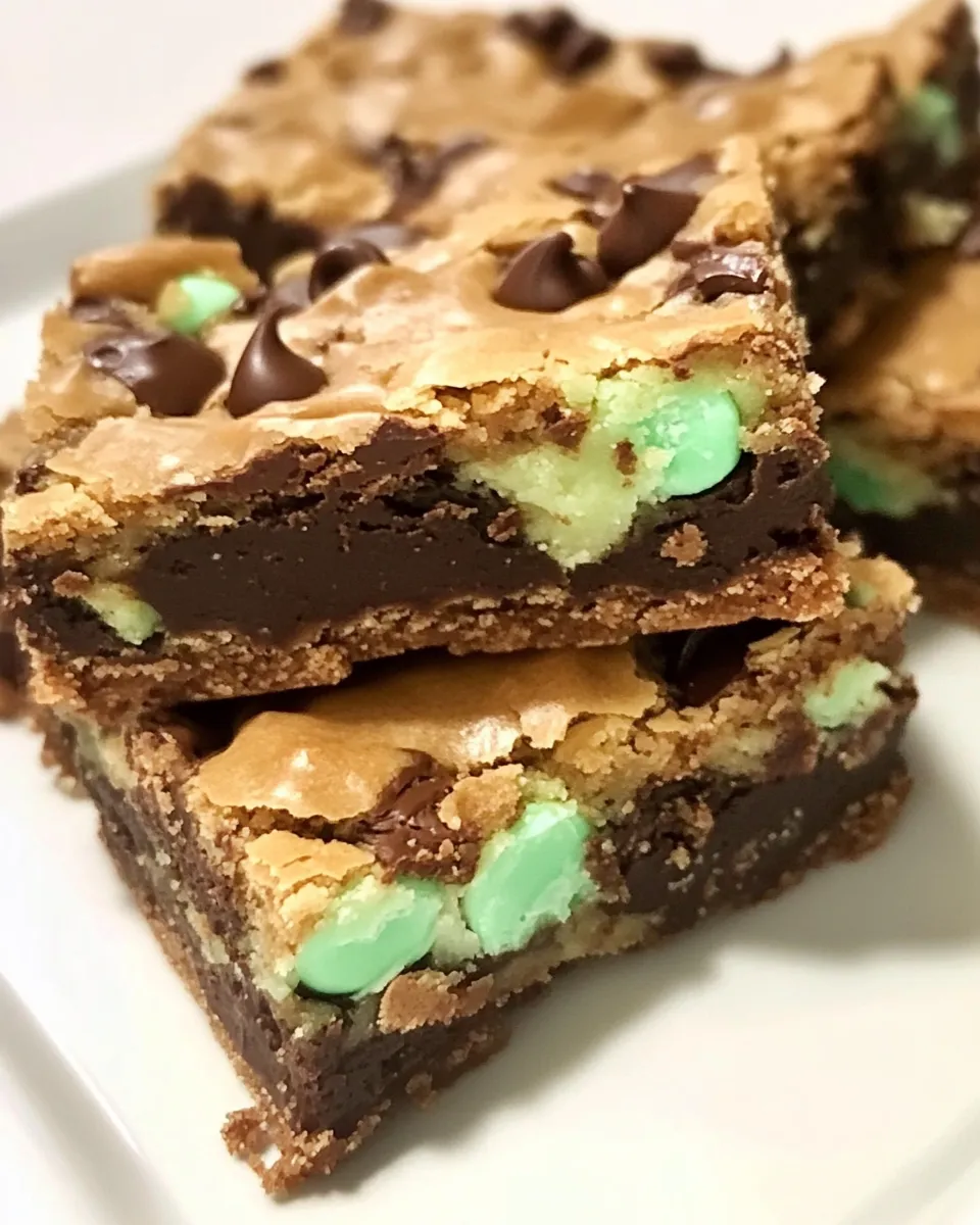 Easy Chocolate Mint Cookie Bars recipe photo
