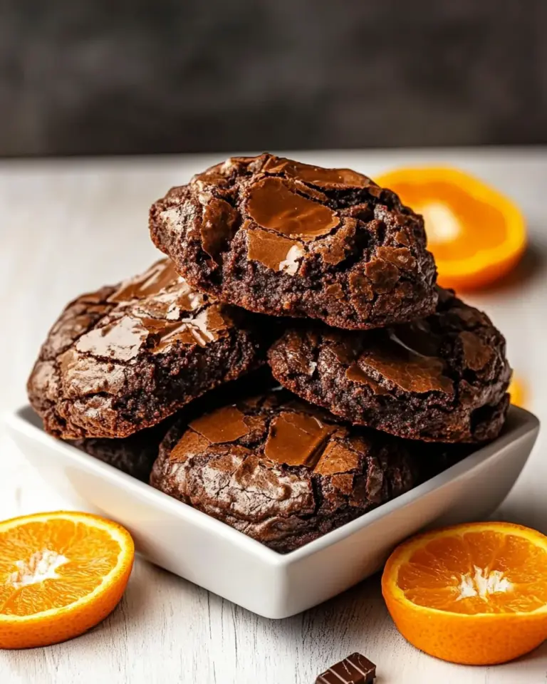 Homemade Chocolate Orange Brownie Cookies photo