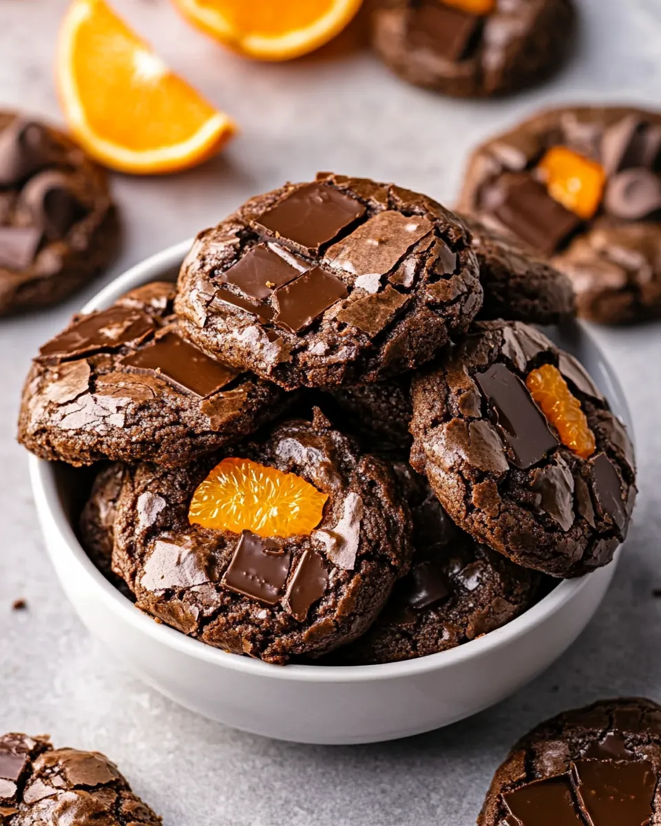 Easy Chocolate Orange Brownie Cookies recipe photo