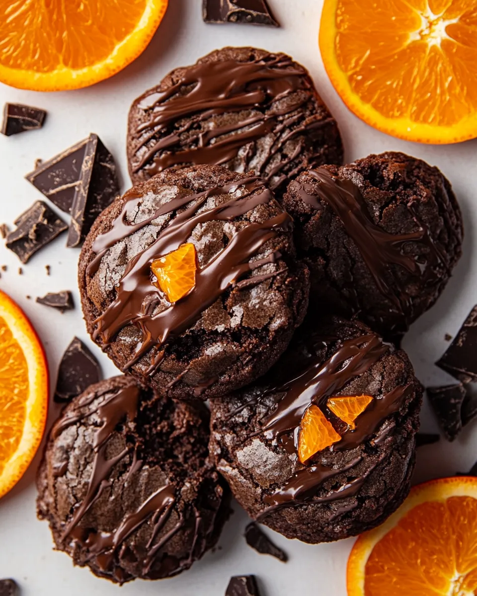 Delicious Chocolate Orange Brownie Cookies shot