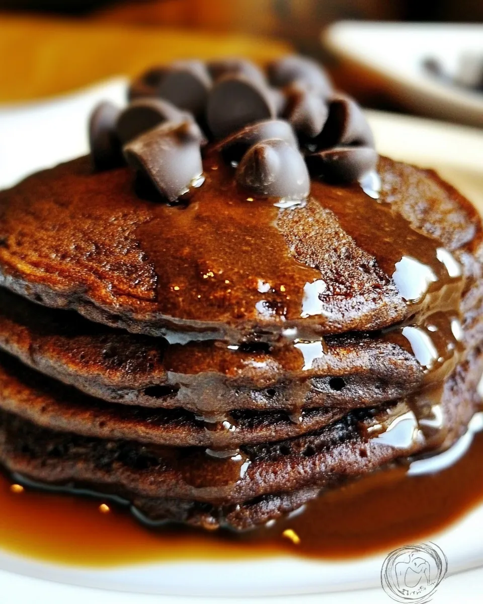 Homemade Chocolate Pancakes Recipe photo