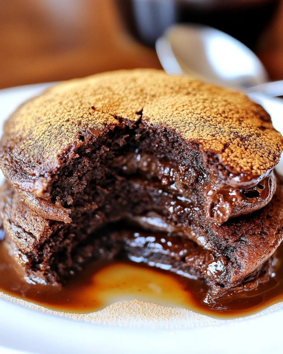 Easy Chocolate Pancakes Recipe shot