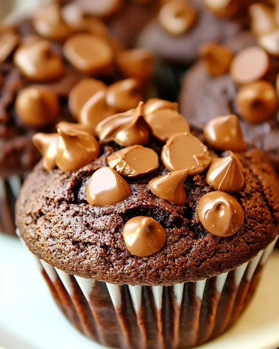 Easy Chocolate Peanut Butter Blender Muffins Recipe photo