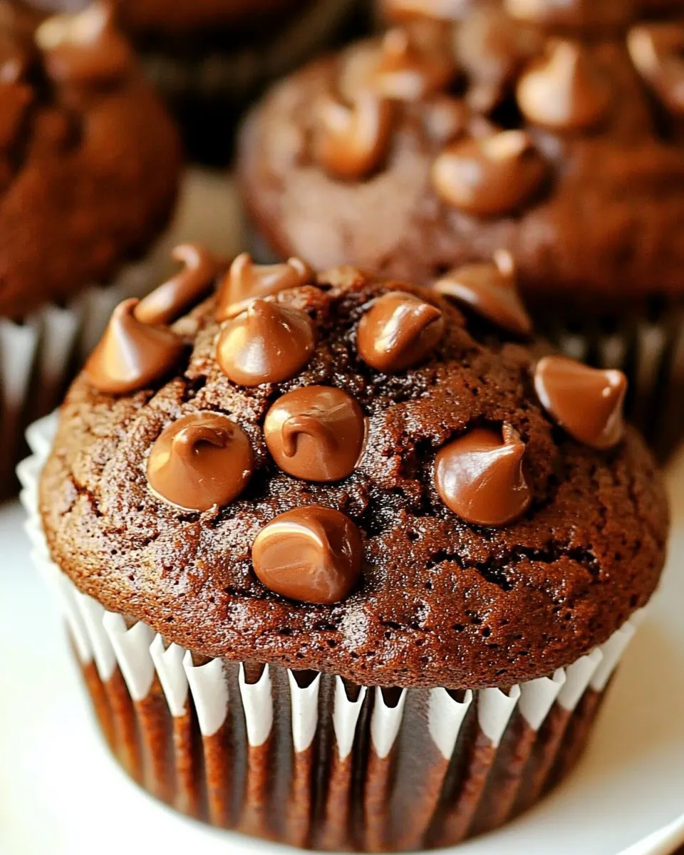 Healthy Chocolate Peanut Butter Blender Muffins Recipe shot