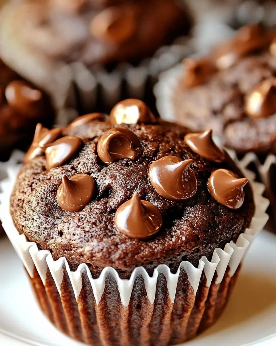 Perfect Chocolate Peanut Butter Blender Muffins Recipe recipe photo