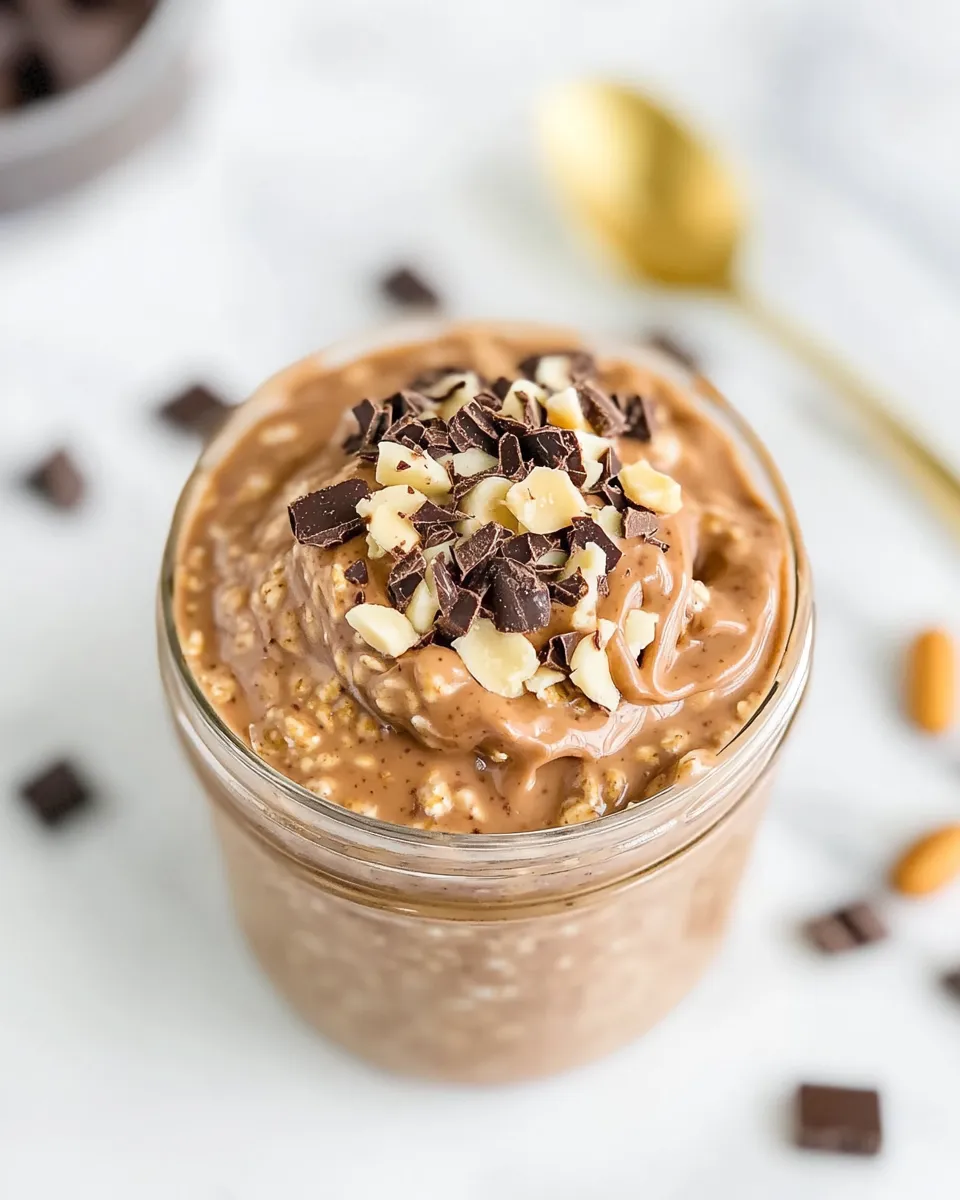 Classic Chocolate Peanut Butter Overnight Oats image