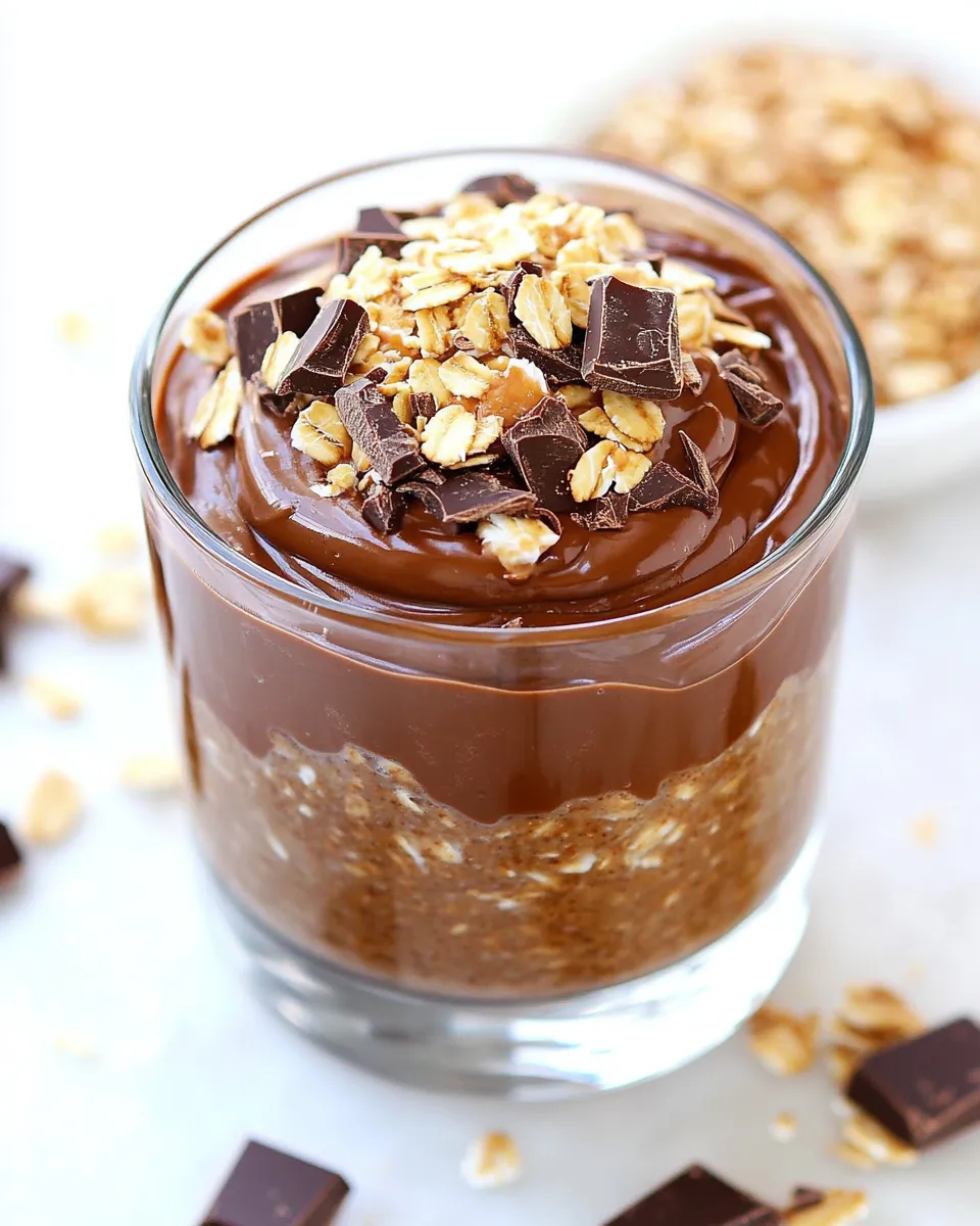 Best Chocolate Peanut Butter Overnight Oats Recipe recipe photo
