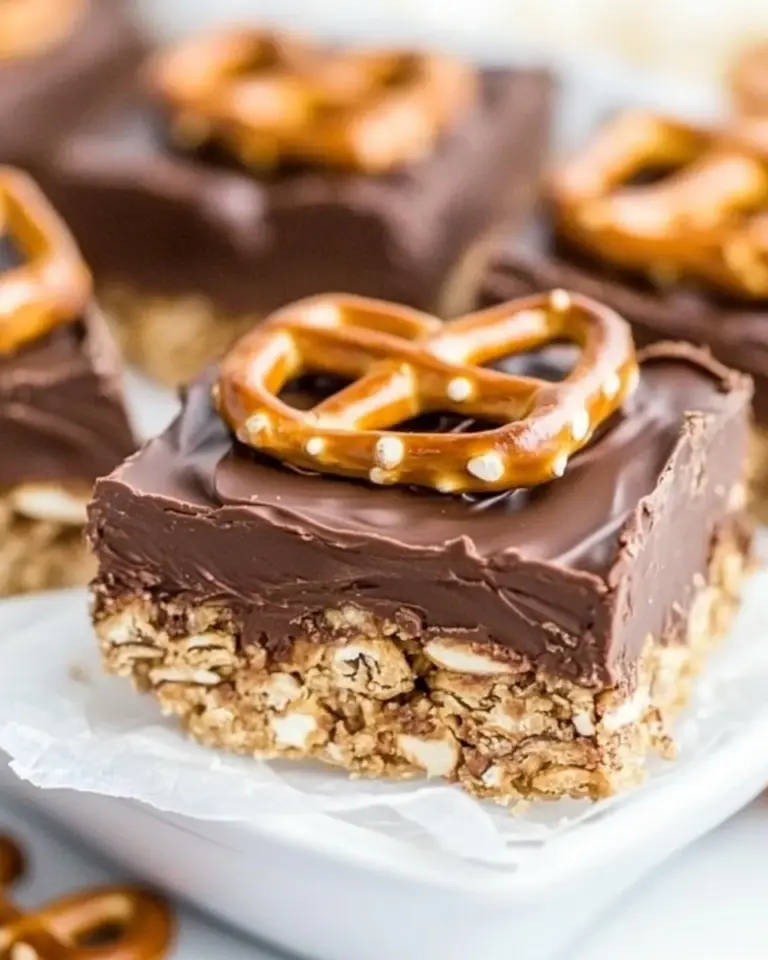 Homemade Chocolate Peanut Butter Pretzel Bars recipe photo