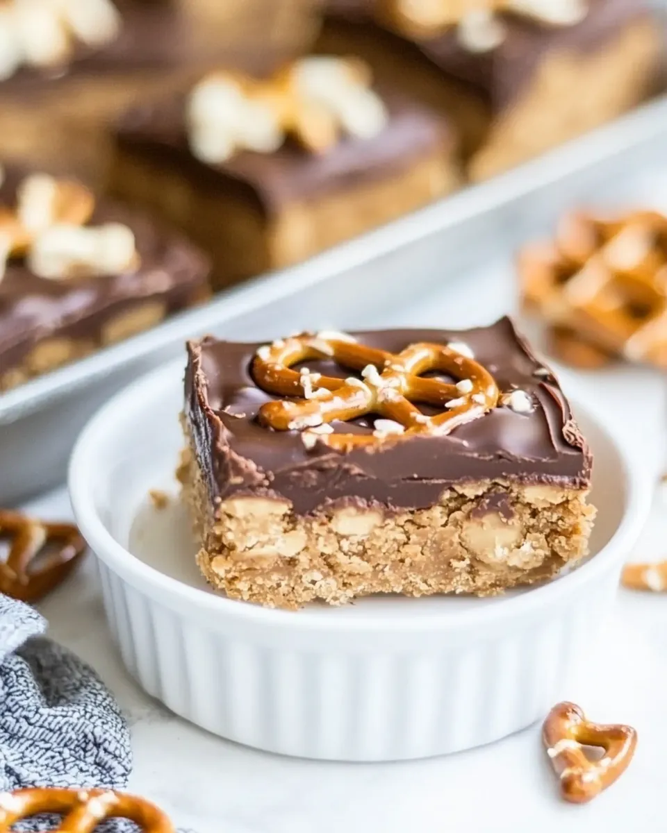 Best Chocolate Peanut Butter Pretzel Bars picture