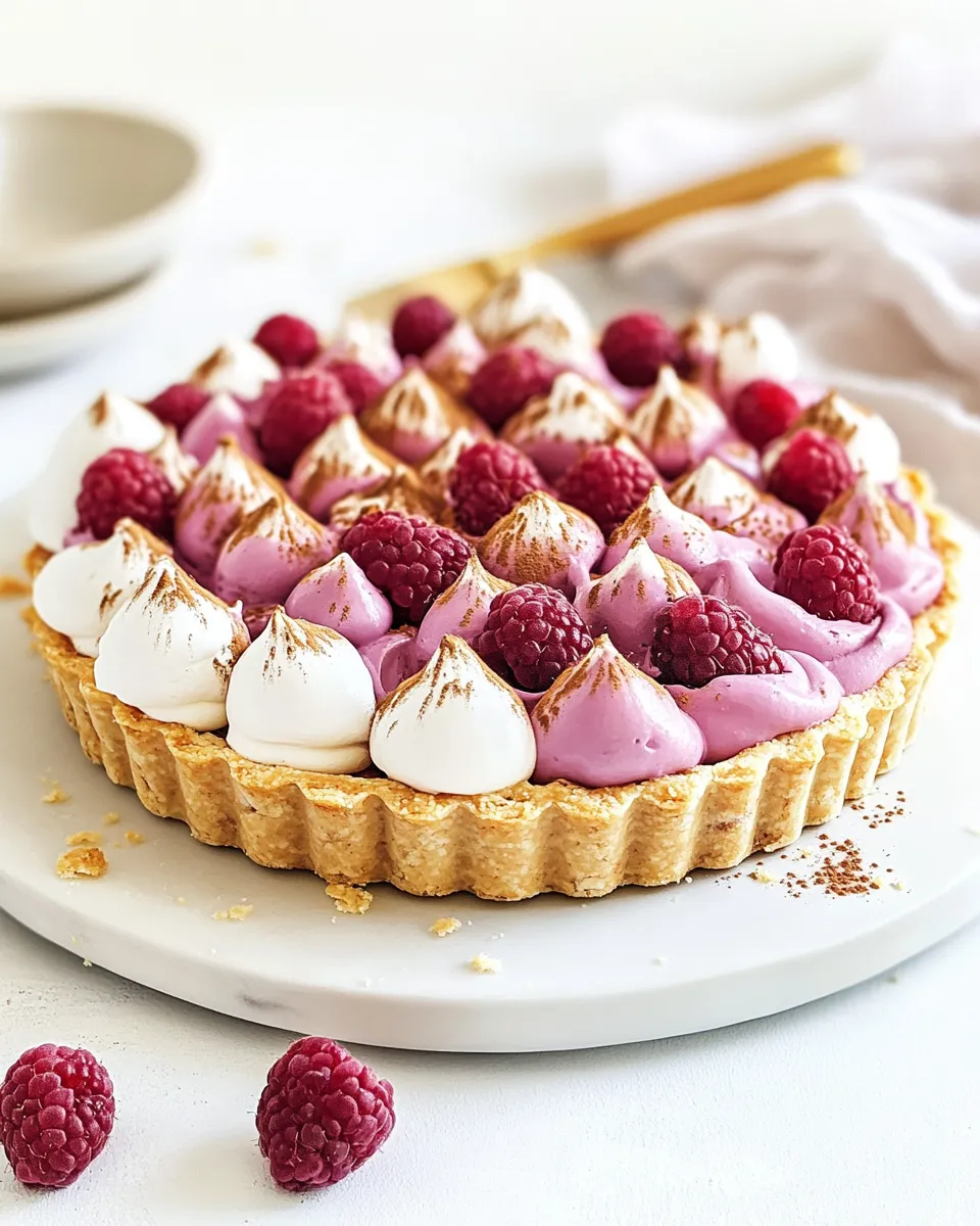 Perfect Chocolate Raspberry Smores Tart image