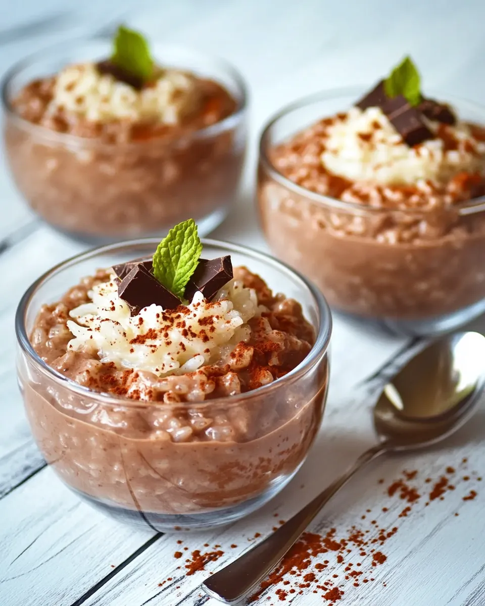 Easy Chocolate Rice Pudding recipe photo