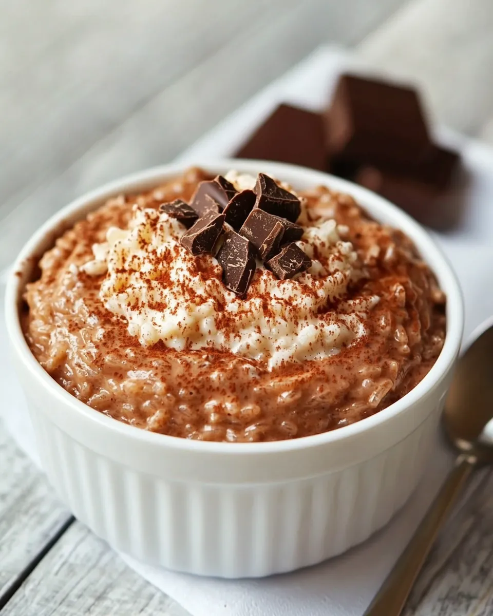 Delicious Chocolate Rice Pudding shot