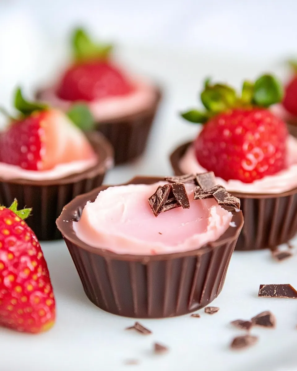 Homemade Chocolate Strawberry Cups photo