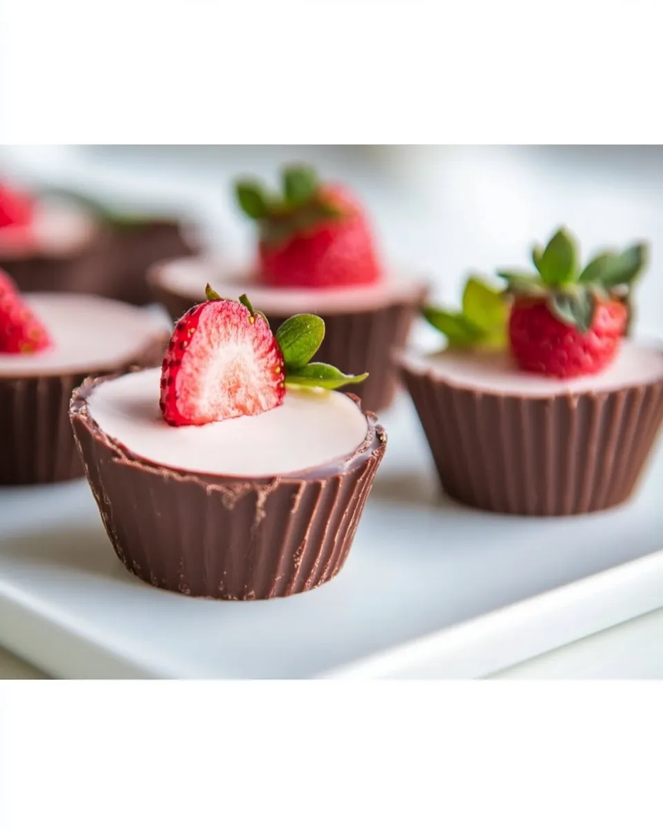 Delicious Chocolate Strawberry Cups image