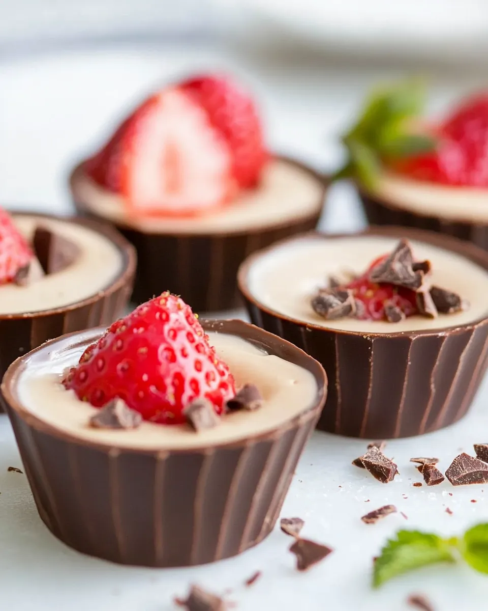 Easy Chocolate Strawberry Cups recipe photo
