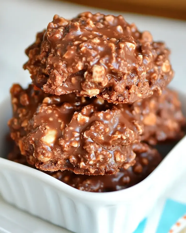 Easy Chocolate Toffee No Bake Cookies photo