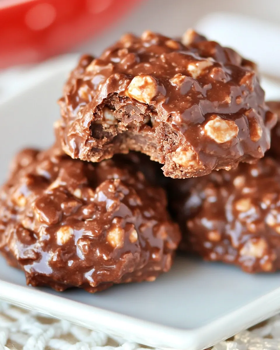 Classic Chocolate Toffee No Bake Cookies recipe photo