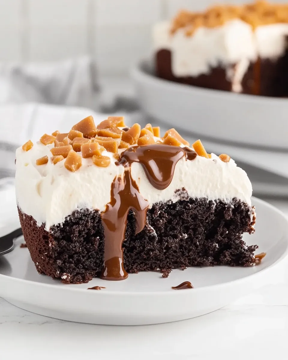 Classic Chocolate Toffee Poke Cake image