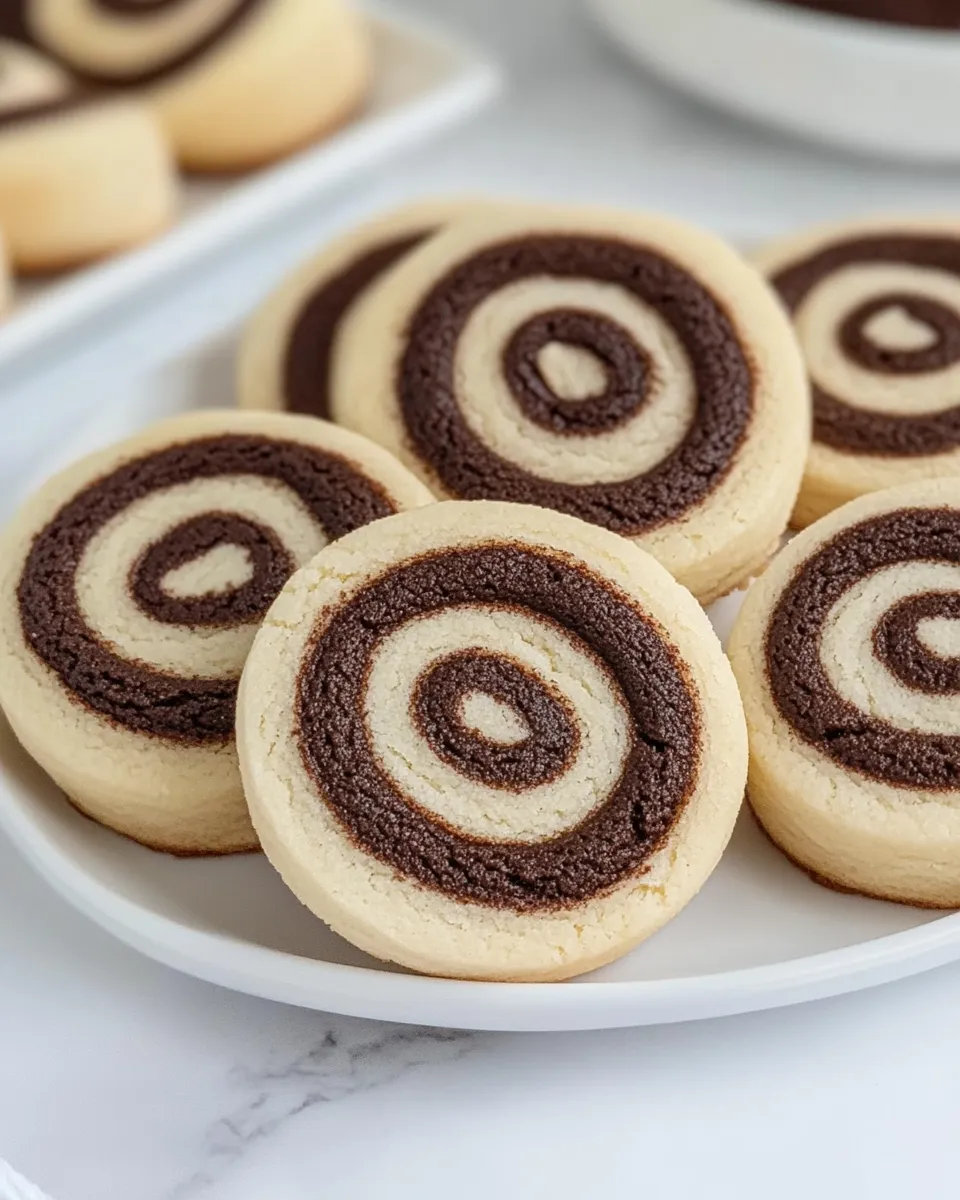 Homemade Chocolate Vanilla Pinwheel Cookies photo