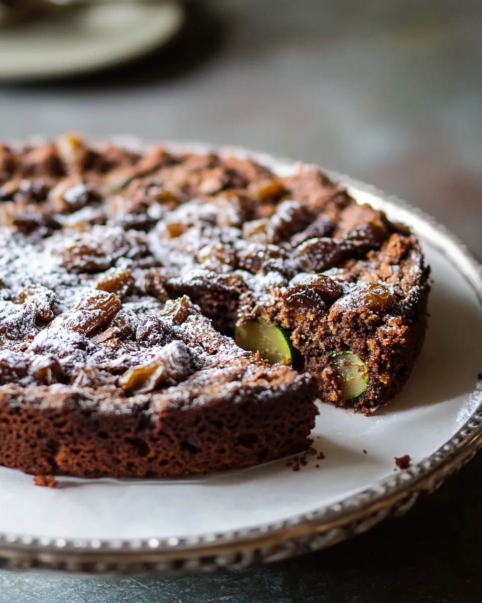 Best Chocolate Zucchini Date Cake shot
