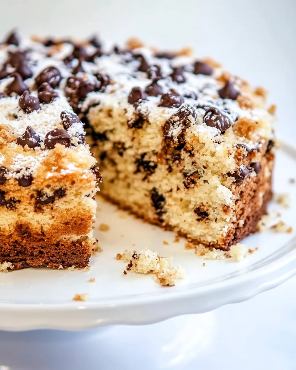 Classic Chocolate and Peanut Butter Chip Crumb Cake image