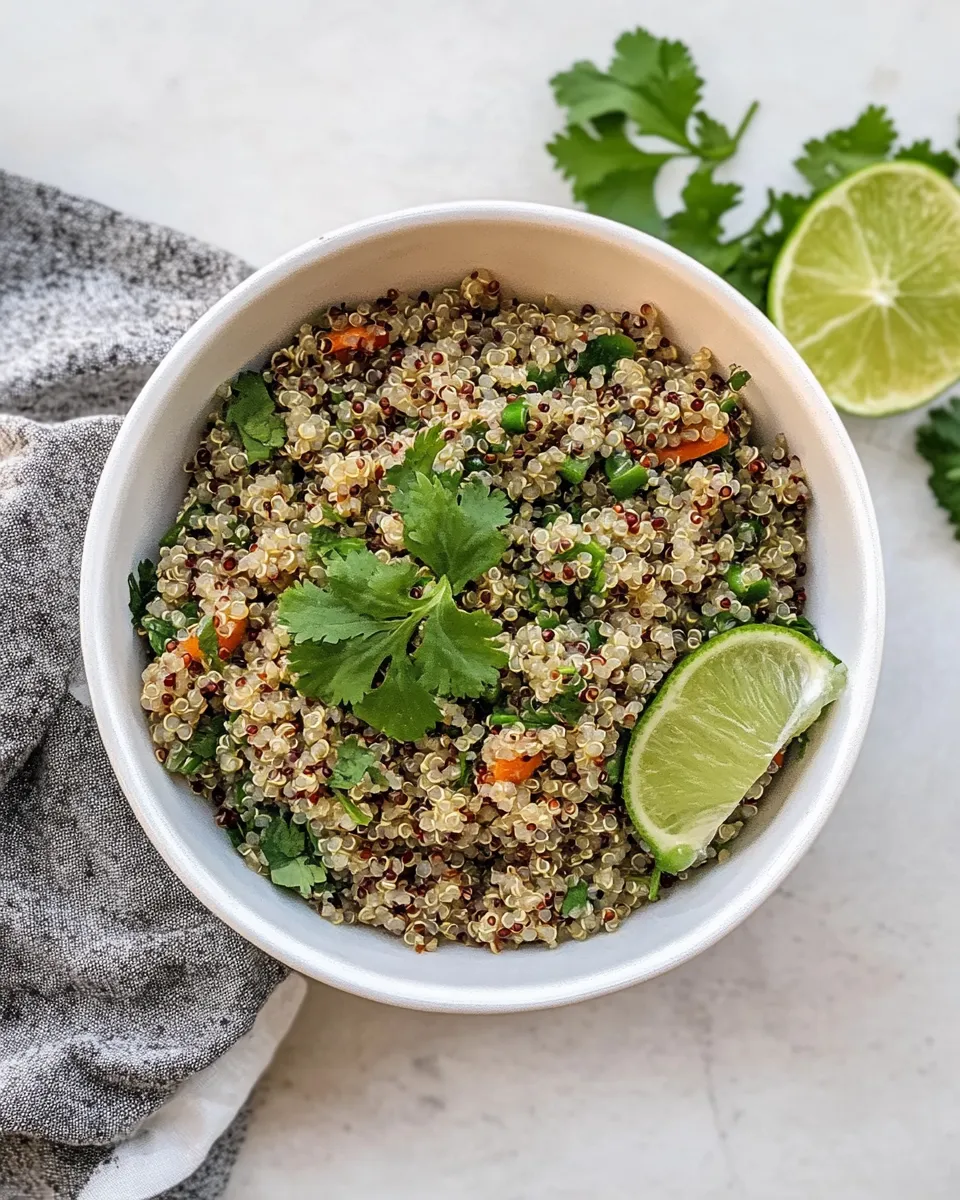 Fresh Cilantro-Lime Quinoa food shot