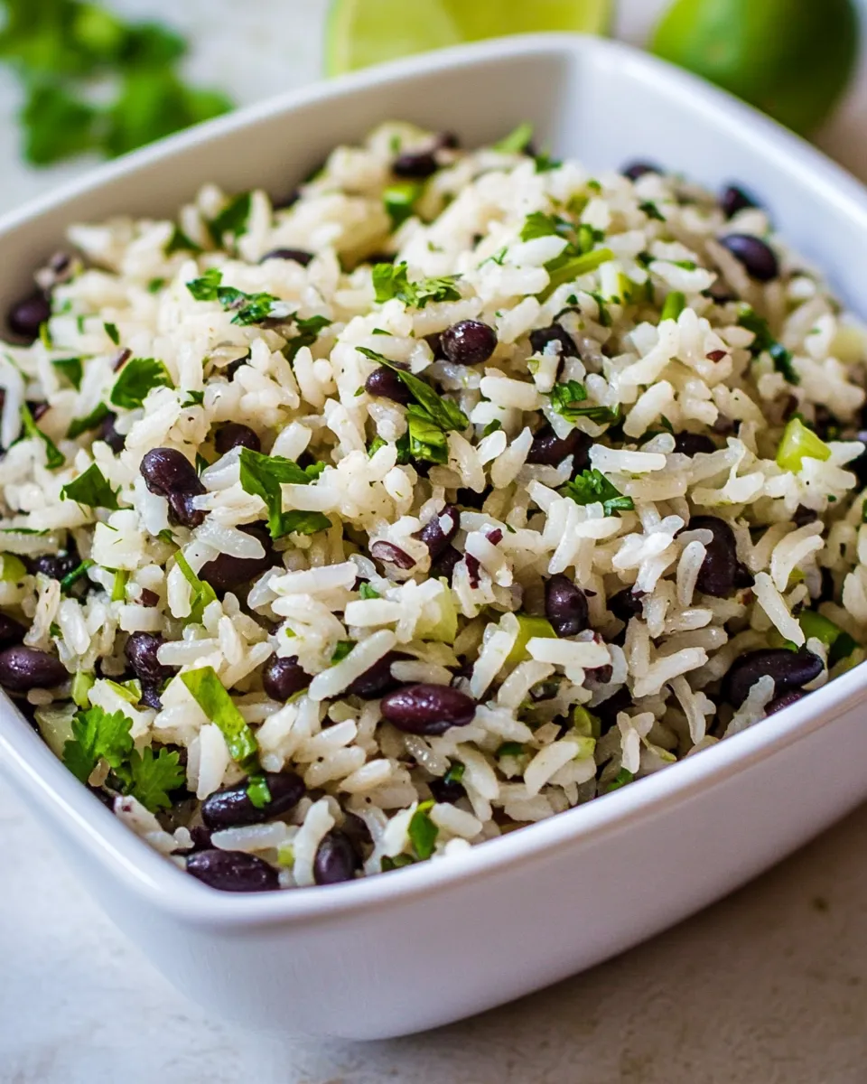 Delicious Cilantro Lime Rice and Black Beans image
