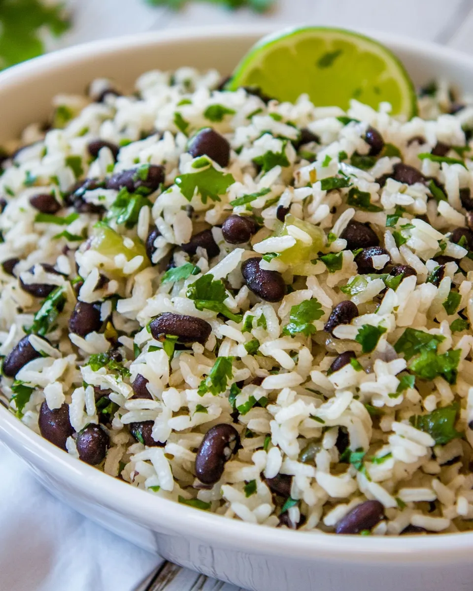 Easy Cilantro Lime Rice and Black Beans recipe photo