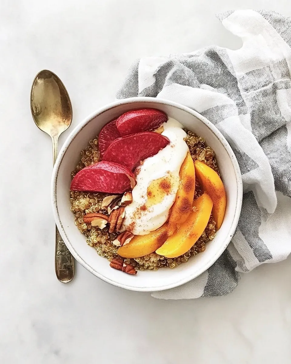 Quick Cinnamon Quinoa Breakfast Bowl shot