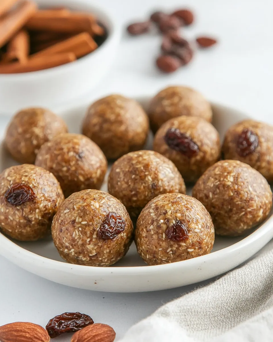 Homemade Cinnamon Raisin Protein Energy Balls photo