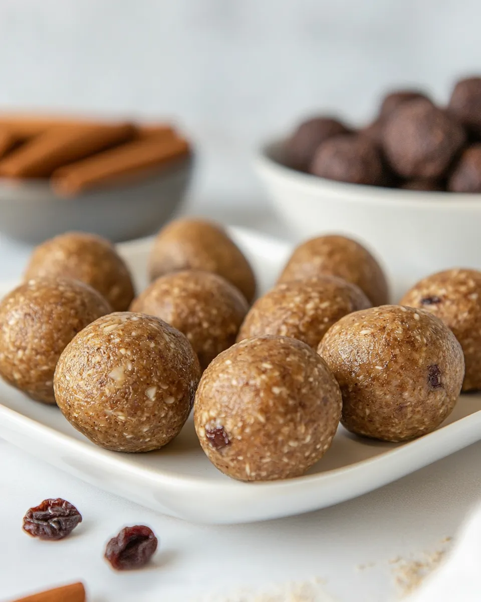 Easy Cinnamon Raisin Protein Energy Balls recipe photo
