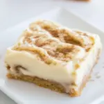 Homemade Cinnamon Roll Bars with Cream Cheese Frosting photo