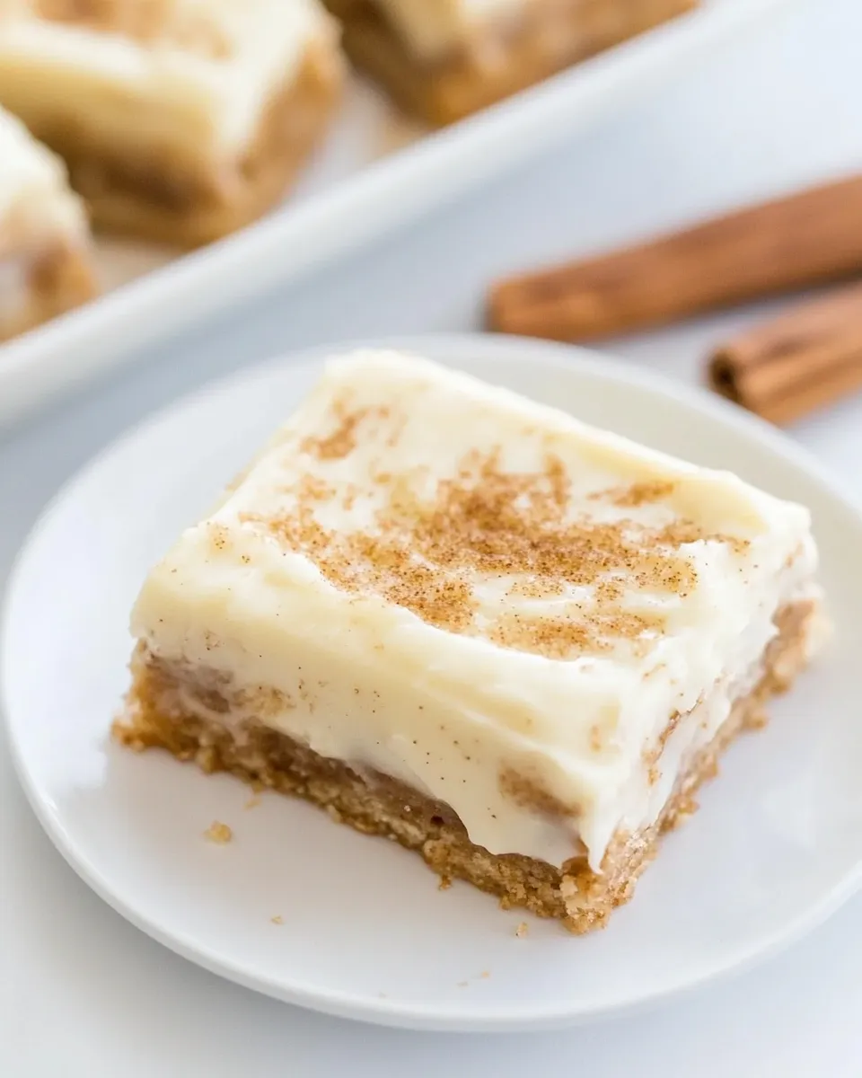Classic Cinnamon Roll Bars with Cream Cheese Frosting image
