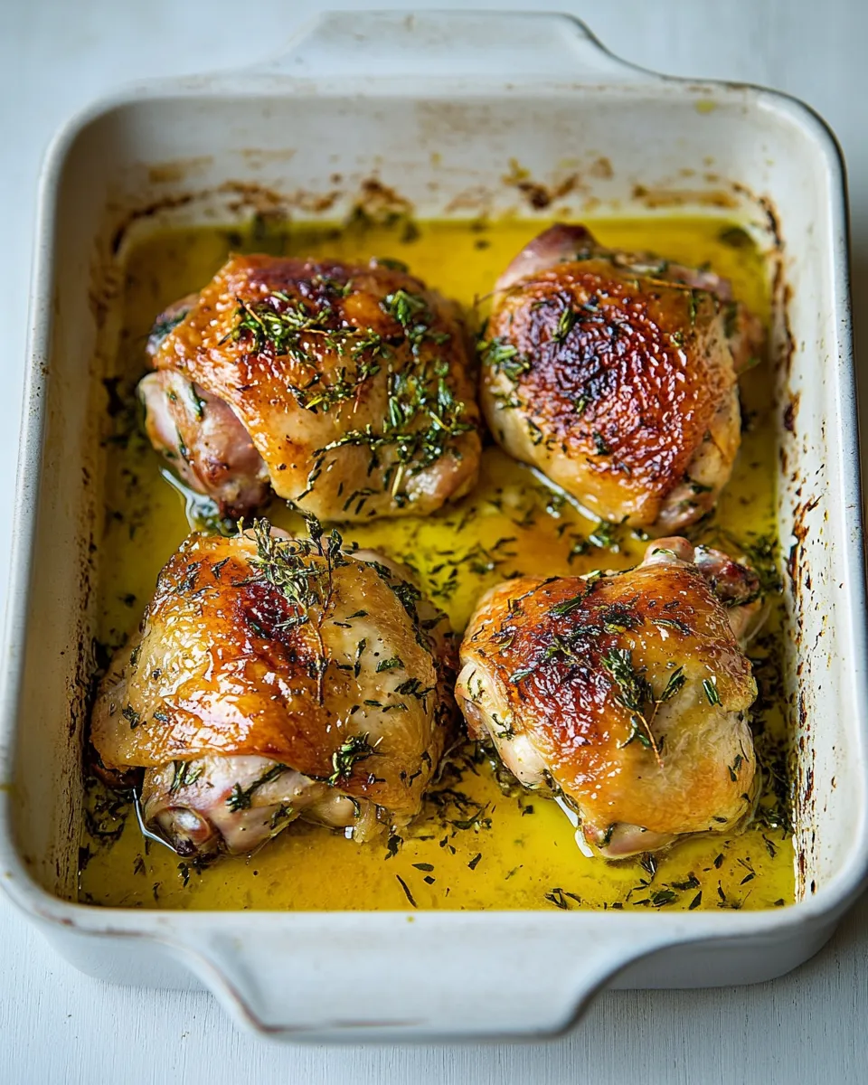 Easy Citrus Herb Roasted Chicken Thighs photo