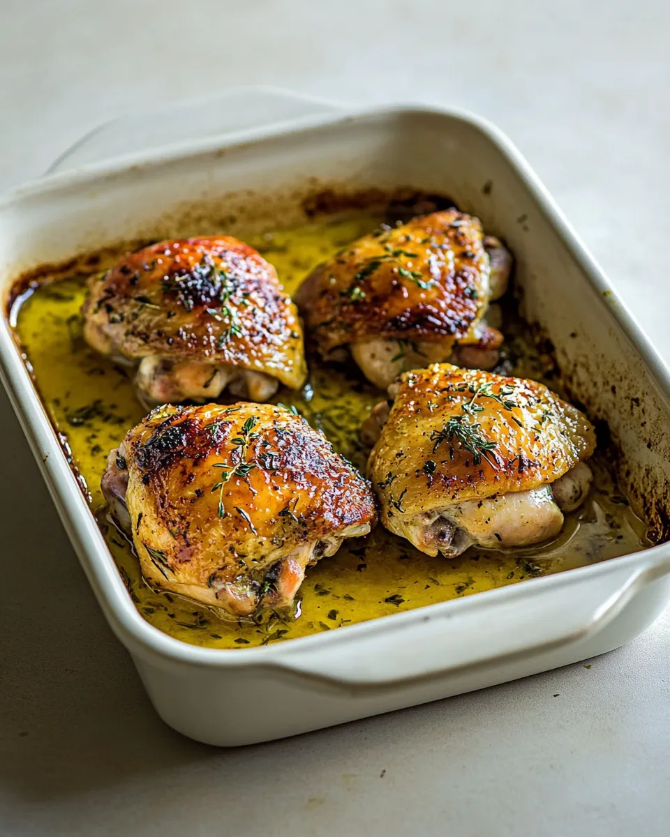 Delicious Citrus Herb Roasted Chicken Thighs image