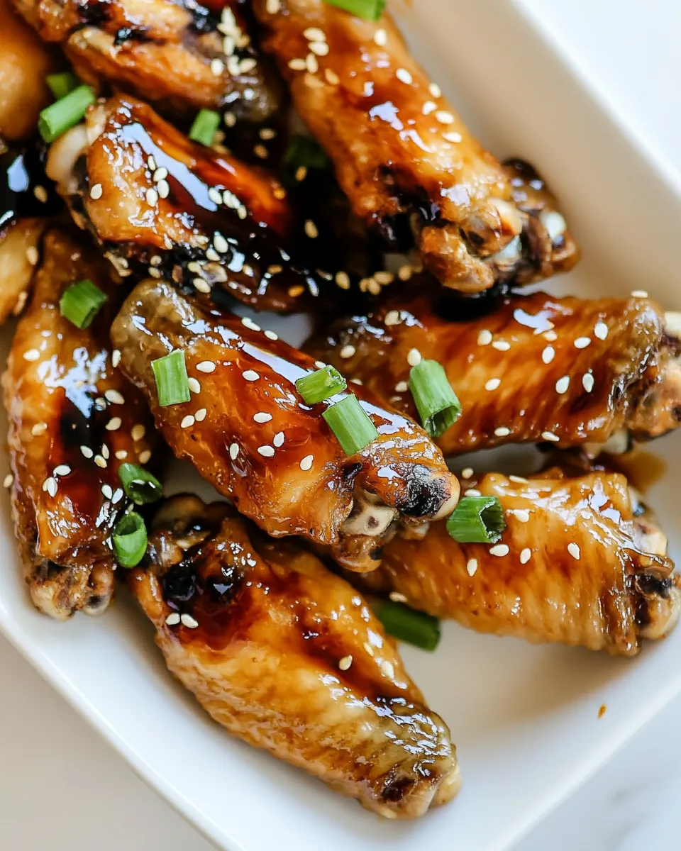Savory Coca-Cola Chicken Wings food shot