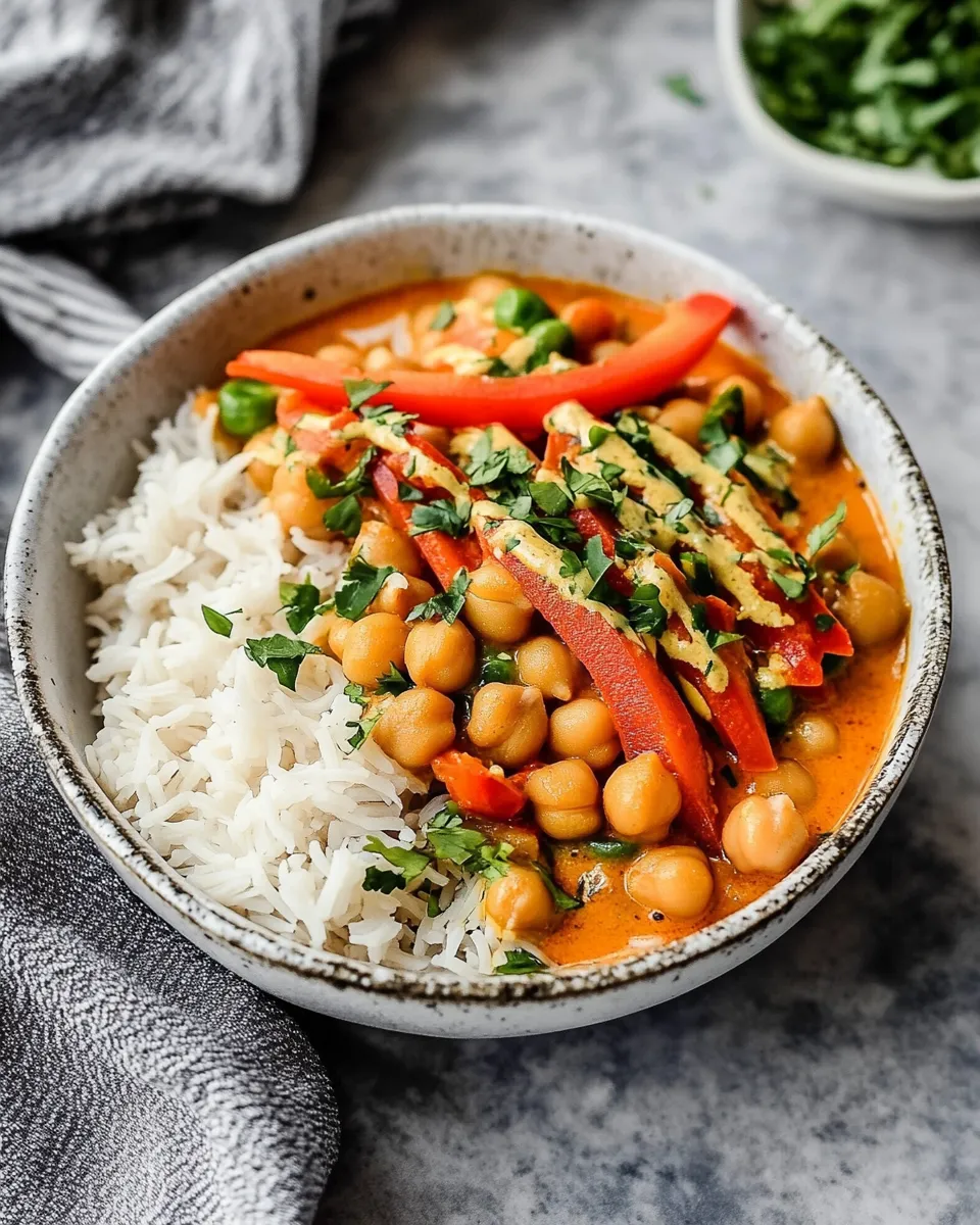 Delicious Coconut Chickpea Curry shot