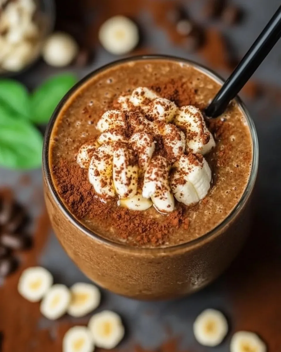 Delicious Coffee Banana Smoothie shot