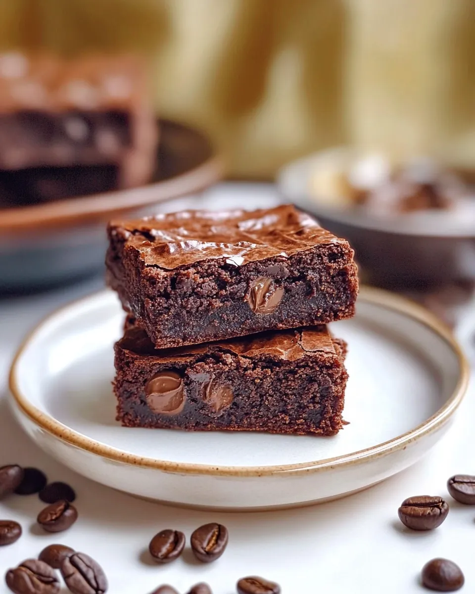 Delicious Coffee Brownies shot